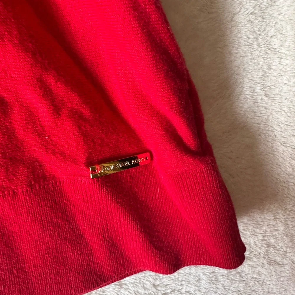 Michael Kors Oversized Poncho Turtleneck Knit Sweater Pocket Knit Stretch Cozy M - Picture 5 of 13
